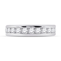 Load image into Gallery viewer, 14kt White Gold Womens Round Diamond Channel Set Eternity Ring 2.00 Cttw
