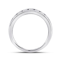Load image into Gallery viewer, 14kt White Gold Womens Round Diamond Channel Set Eternity Ring 2.00 Cttw
