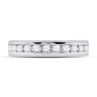 Load image into Gallery viewer, 14kt White Gold Womens Round Diamond Channel Set Eternity Ring 1-1/2 Cttw
