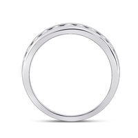 Load image into Gallery viewer, 14kt White Gold Womens Round Diamond Channel Set Eternity Ring 1-1/2 Cttw
