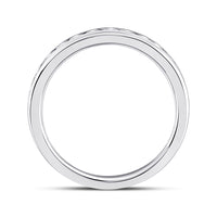 Load image into Gallery viewer, 14kt White Gold Womens Round Diamond Channel Set Eternity Ring 1.00 Cttw
