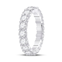 Load image into Gallery viewer, 14kt White Gold Womens Round Diamond Classic Eternity Ring 3.00 Cttw
