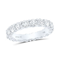 Load image into Gallery viewer, 14kt White Gold Womens Round Diamond Classic Eternity Ring 3.00 Cttw
