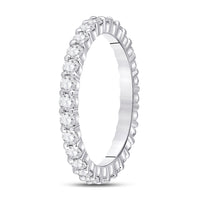 Load image into Gallery viewer, 14kt White Gold Womens Round Diamond Classic Eternity Ring 1.00 Cttw
