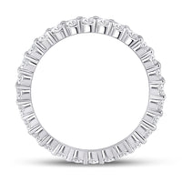 Load image into Gallery viewer, 14kt White Gold Womens Round Diamond Classic Eternity Ring 1.00 Cttw
