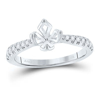 Load image into Gallery viewer, 14kt White Gold Womens Round Diamond 1/2 Ct Rd Center Solitaire Bridal Wedding Semi-Mount Ring 1/5 Cttw
