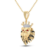Load image into Gallery viewer, 1 CTW-DIA P1P2 LION MENS CHARM
