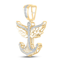 Load image into Gallery viewer, 1/3CTW-DIA P1P2 MENS ANCHOR CHARM
