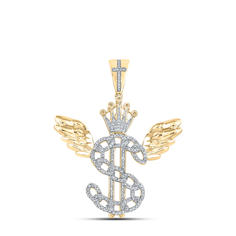 1/2CTW-DIA P1P2 MENS DOLLER CHARM