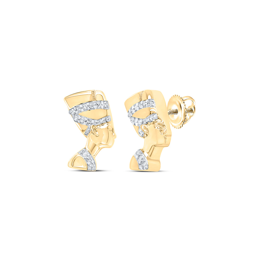 1/20CTW-DIA P1P2 GIFT NEFERTITI QUEEN EARRING