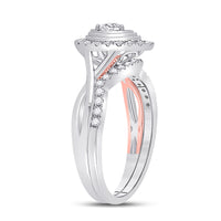 Load image into Gallery viewer, 10kt Two-tone Gold Womens Round Diamond Bridal Wedding Engagement Ring Band Set 1/2 Cttw

