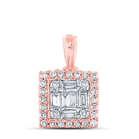 Load image into Gallery viewer, 1/5CT-DIA ANA M DIANA SQUARE PENDANT
