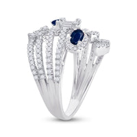 Load image into Gallery viewer, 1 1/5CTW-DIA ANA M  5X3 MM SAPPHIRE NAT GEM DIANA RING
