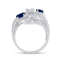 Load image into Gallery viewer, 1 1/5CTW-DIA ANA M  5X3 MM SAPPHIRE NAT GEM DIANA RING
