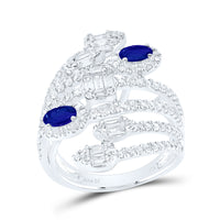 Load image into Gallery viewer, 1 1/5CTW-DIA ANA M  5X3 MM SAPPHIRE NAT GEM DIANA RING
