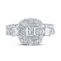Load image into Gallery viewer, 14kt Two-tone Gold Womens Princess Diamond Bridal Wedding Engagement Ring Band Set 2.00 Cttw (Certified)
