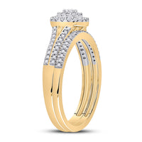 Load image into Gallery viewer, 10kt Yellow Gold Womens Round Diamond Bridal Wedding Engagement Ring Band Set 1/3 Cttw
