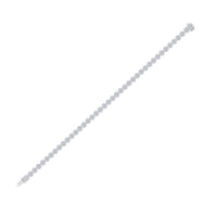 Load image into Gallery viewer, 14kt White Gold Womens Round Diamond Statement Tennis Bracelet 3.00 Cttw
