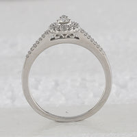 Load image into Gallery viewer, 10kt White Gold Womens Round Diamond Bridal Wedding Engagement Ring Band Set 1/3 Cttw

