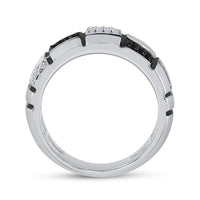 Load image into Gallery viewer, 1/6CTW-DIA 1/20CT-SAPPHIRE BLACK DIAMOND RING
