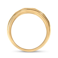 Load image into Gallery viewer, 10kt Yellow Gold Mens Round Diamond Wedding Band Ring 3/4 Cttw
