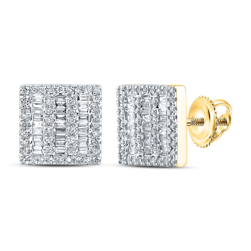 1/2CTW-DIA CN SQUARE EARRING