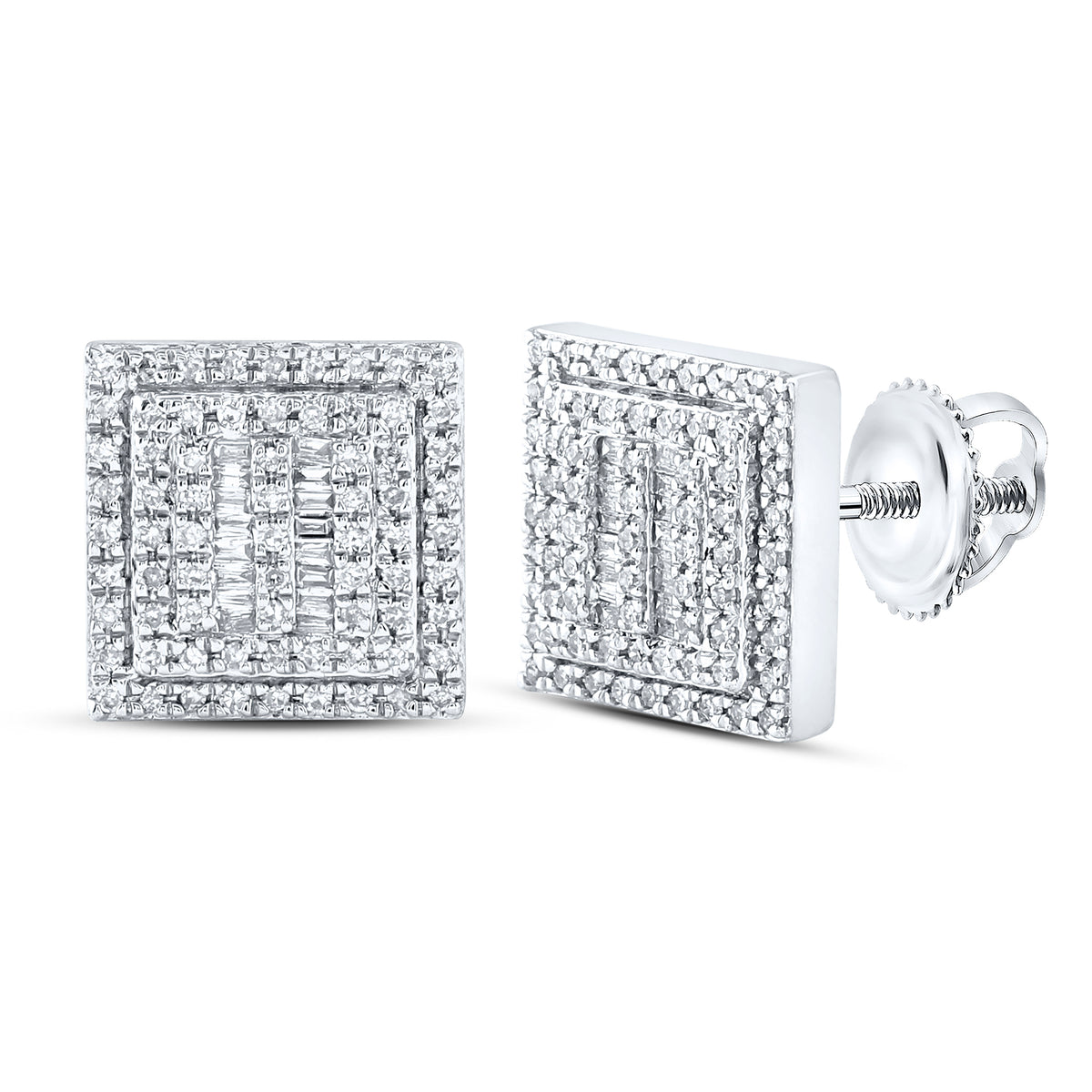 1/2CTW-DIA CN SQUARE EARRING