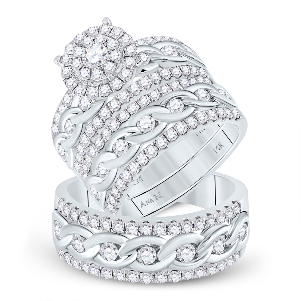 2 7/8CTW-DIA ANA M HIGH TRIO SET