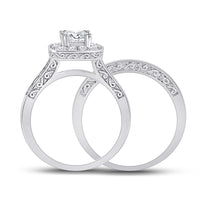 Load image into Gallery viewer, 1 5/8CTW-DIA ANA M 3/4CT-CPR BRIDAL SETS SINGLE HALO CERTIFIED
