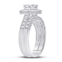 Load image into Gallery viewer, 1 5/8CTW-DIA ANA M 3/4CT-CPR BRIDAL SETS SINGLE HALO CERTIFIED
