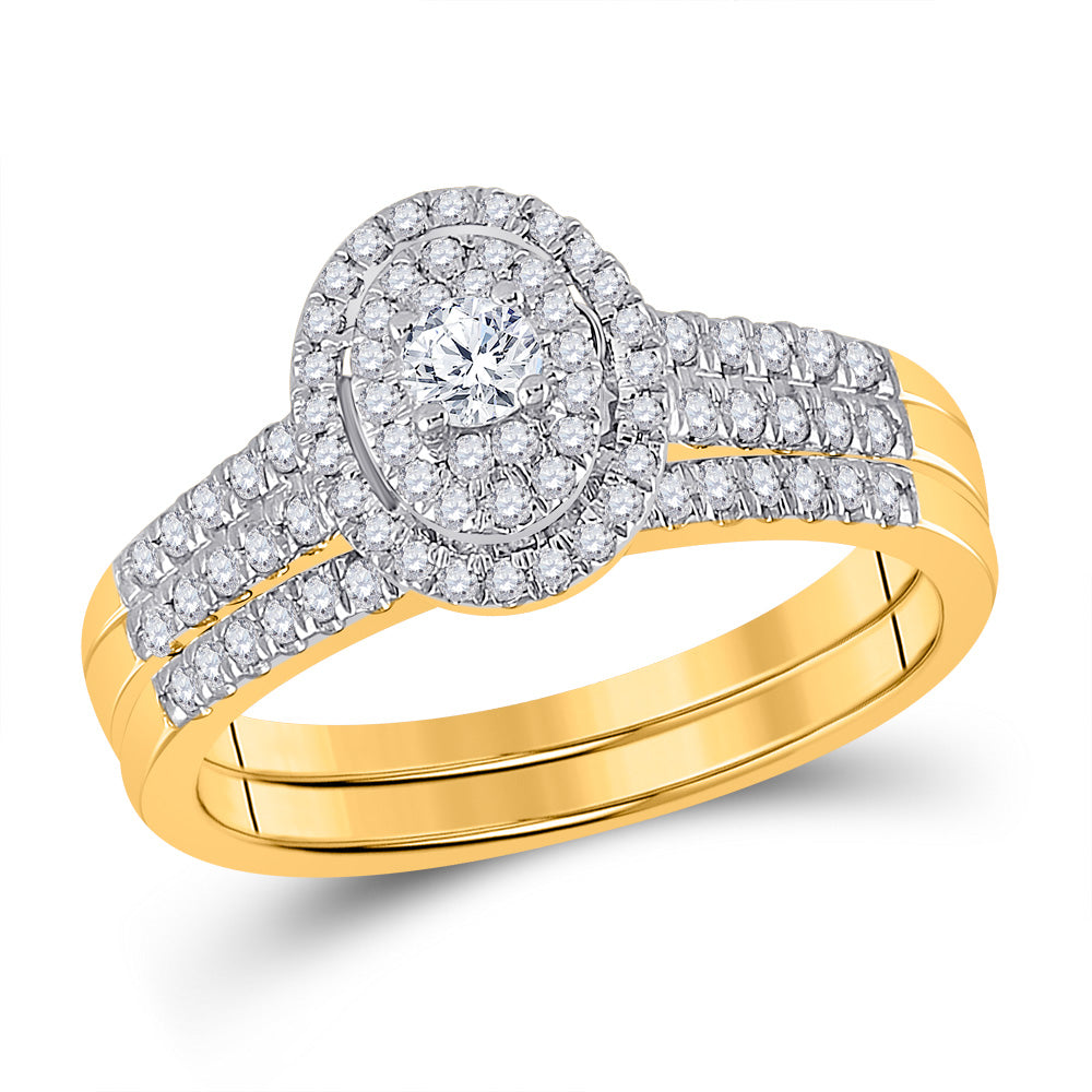 1/2CTW-DIA CN 1/8CT-CRD BRIDAL SET