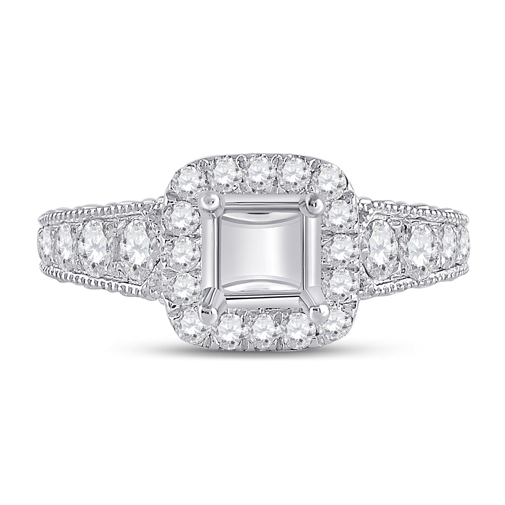 7/8CTW-DIA ANA M SM  1/20CT SAPPHIRE  BRIDAL RING