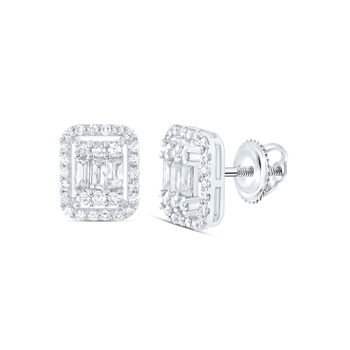 1/2CT-DIA ANA M  DIANA RECTANGLE EARRING
