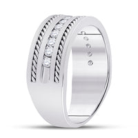 Load image into Gallery viewer, 1/2CT-DIA CN TURKISH MENS MACHINE SET BAND
