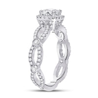 Load image into Gallery viewer, 1 1/3CTW-DIA ANA M 3/4CT-CCUSHION ENGAGEMENT SINGLE HALO
