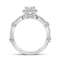 Load image into Gallery viewer, 1 1/3CTW-DIA ANA M 3/4CT-CCUSHION ENGAGEMENT SINGLE HALO
