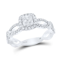 Load image into Gallery viewer, 1 1/3CTW-DIA ANA M 3/4CT-CCUSHION ENGAGEMENT SINGLE HALO
