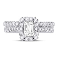 Load image into Gallery viewer, 1 1/2CTW-DIA ANA M 3/4CT-CEME BRIDAL SETS SINGLE HALO
