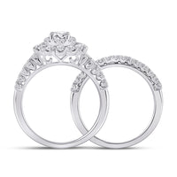 Load image into Gallery viewer, 1 5/8CTW-DIA ANA M 1/2CT-COVAL BRIDAL SETS DOUBLE HALO
