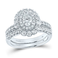 Load image into Gallery viewer, 1 5/8CTW-DIA ANA M 1/2CT-COVAL BRIDAL SETS DOUBLE HALO
