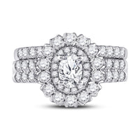 Load image into Gallery viewer, 1 7/8CTW-DIA ANA M 1/2CT-COVAL BRIDAL SETS DOUBLE HALO
