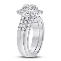 Load image into Gallery viewer, 1 7/8CTW-DIA ANA M 1/2CT-COVAL BRIDAL SETS DOUBLE HALO
