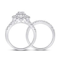 Load image into Gallery viewer, 1 7/8CTW-DIA ANA M 1/2CT-COVAL BRIDAL SETS DOUBLE HALO
