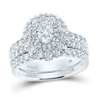 Load image into Gallery viewer, 1 7/8CTW-DIA ANA M 1/2CT-COVAL BRIDAL SETS DOUBLE HALO
