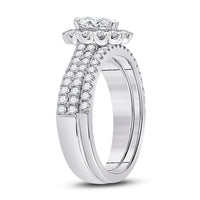Load image into Gallery viewer, 1 1/2CTW-DIA ANA M 1/2CT-CPEAR BRIDAL SETS SINGLE HALO
