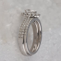 Load image into Gallery viewer, 1 1/2CTW-DIA ANA M 1/2CT-CPEAR BRIDAL SETS SINGLE HALO
