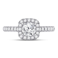 Load image into Gallery viewer, 1 1/3CT-DIA NK 3/4CT-CRD ENGAGEMENT SINGLE HALO
