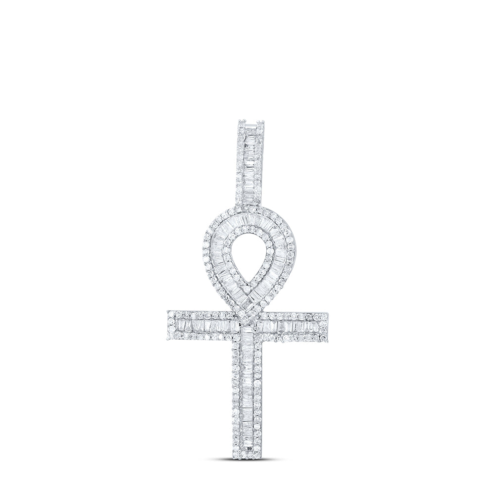 1 5/8CTW-DIA P1 ANKH CROSS CHARM