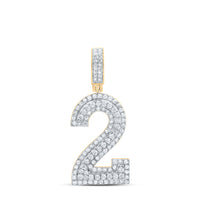Load image into Gallery viewer, 1 1/2CT-DIA NK NUMBER &quot;2&quot; MENS CHARM
