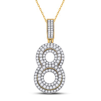 Load image into Gallery viewer, 1 5/8CT-DIA NK NUMBER &quot;8&quot; MENS CHARM

